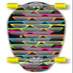 Yocaher Graphic Series Complete Kicktail Skateboards Longboard w/BlackWidow Premium 80A Grip Tape, Aluminum Truck, ABEC9 Bearing, 71mm Skateboard Wheels (Shades Black)