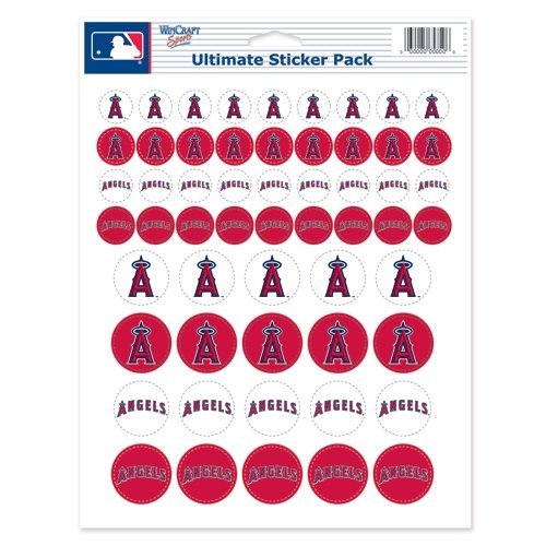 MLB Angels Vinyl Sticker Sheet, 8.5" x 11"