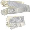 Girls Short Satin Child Size Formal Gloves Large (8-12) Ivory view 2