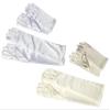 Girls Short Satin Child Size Formal Gloves Large (8-12) Ivory view 3