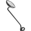 Ergotec M-88L Bicycle Rearview Mirror, Longarm Small Mirror 111 x 52 mm ensures optimal rearward visibility, Left and Right Hand Assembly, Aluminum, 360 Rotation, Sandblasted Black view 2