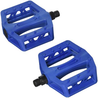 Big Roc 57PCK745BE Bike Pedal, 100 x 105mm, 9/16" Blue Steel Nylon