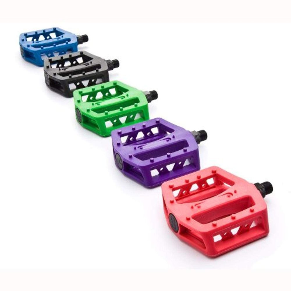 Big Roc 57PCK745W Bike Pedal, 100 x 105mm, 9/16" White Steel Nylon