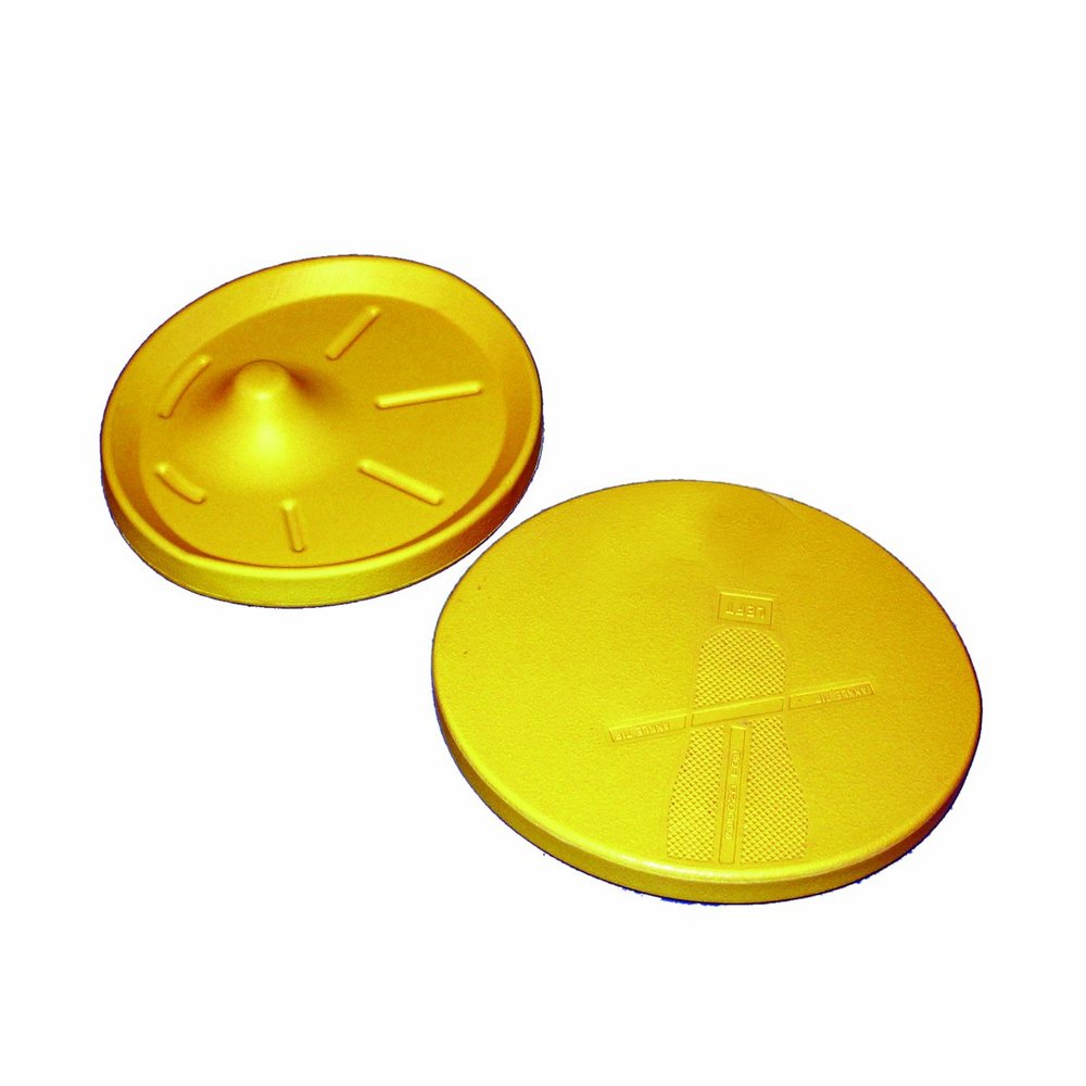 CanDo 10-1751 Home Balance Board for Left Leg, 120 lb Capacity, Yellow