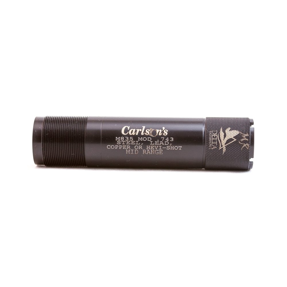Carlson's Choke Tubes 12 Gauge for Mossberg M835-M935 [ Mid Range | 0.743 Diameter ] Blued Steel | Delta Waterfowl Extended Choke Tube | Made in USA