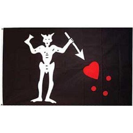 2x3 Edward Teach Blackbeard Pirate Flag 2ft x 3ft