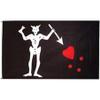 2x3 Edward Teach Blackbeard Pirate Flag 2ft x 3ft view 1