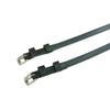 Exselle Child's Double Keeper English Spur Straps - Premium Leather for Secure and Comfortable Riding, Black, 3/8" x 14.5" view 1
