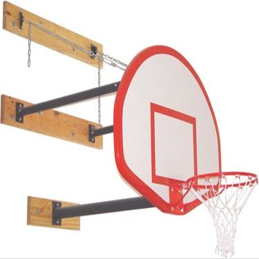 Gared Sports 2350-6090A 6 x 9 ft. Three-Point Wall Mount Series Extension Fan Shaped Board for Adjust-a-Goal