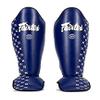 Fairtex SP5 Muay Thai Shin Guards for Men, Women, Kids | Shinguards are Premium, Lightweight & Durable | Extended Protection to Avoid shin splints During Training or Sparring - XLarge,Blue view 4