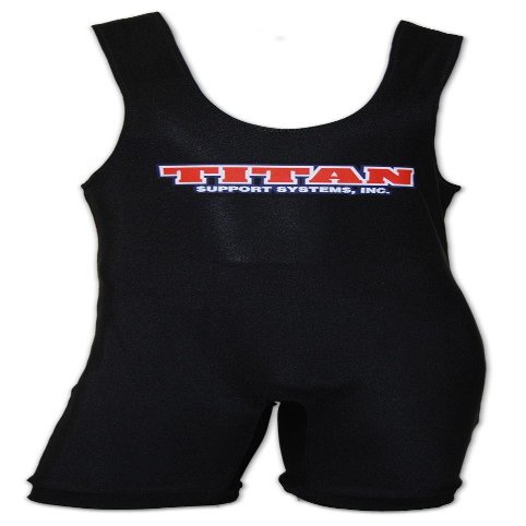 Titan Classic Powerlifting Singlet or Softsuit (Large - 165-181lbs bwt) IPF USPA Legal Black