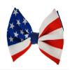 American Flag Print Satin Adjustable Bowtie Bow Tie view 1