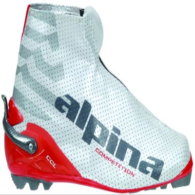 Alpina CCL Competition Series Cross-Country Nordic Classic Ski Boots, Pearl White, 37