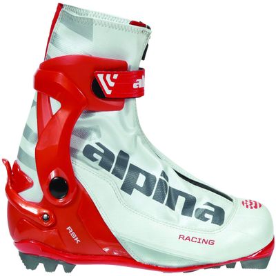 Alpina RSK Race Series Cross-Country Nordic Skate Ski Boots, Pearl White, 47