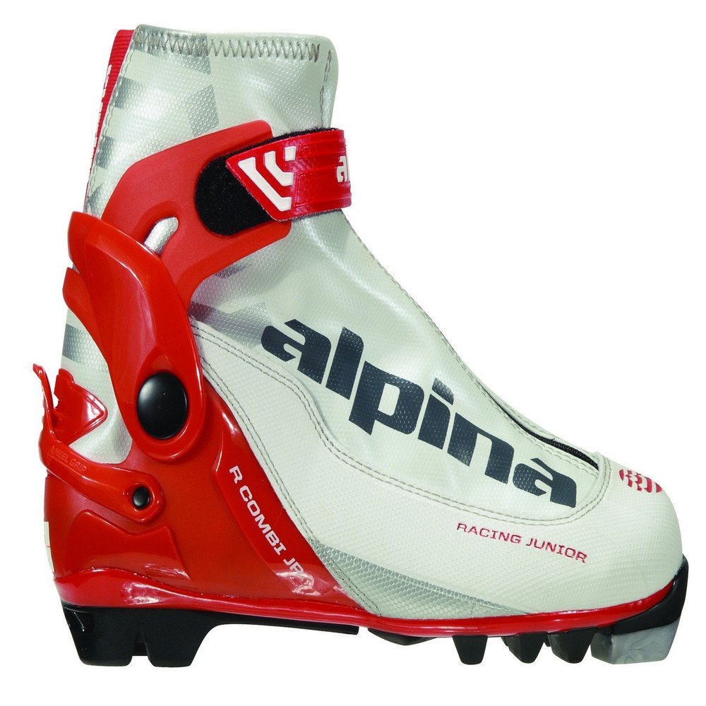 Alpina Junior R Combi Race Series Cross-Country Nordic Ski Boots, Pearl White, 39