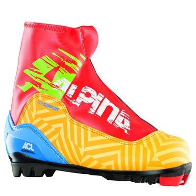 Alpina ACL Action Series Cross-Country Nordic Classic Ski Boots, Yellow Multi, 39