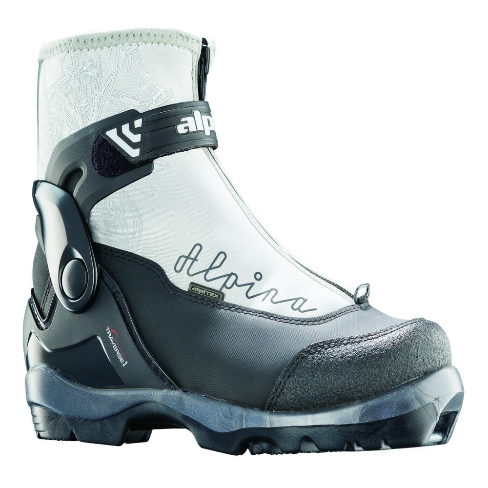 Alpina Women's Traverse Eve Back-Country Nordic Cross-Country Ski Boots, for use with NNN-BC Binding, Black, 36
