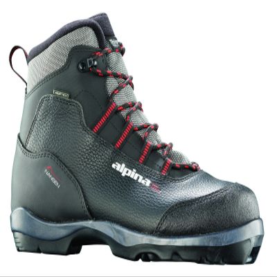 Alpina Nansen Leather Back-Country Nordic Cross-Country Ski Boots, for use with NNN-BC Binding, Black, 48
