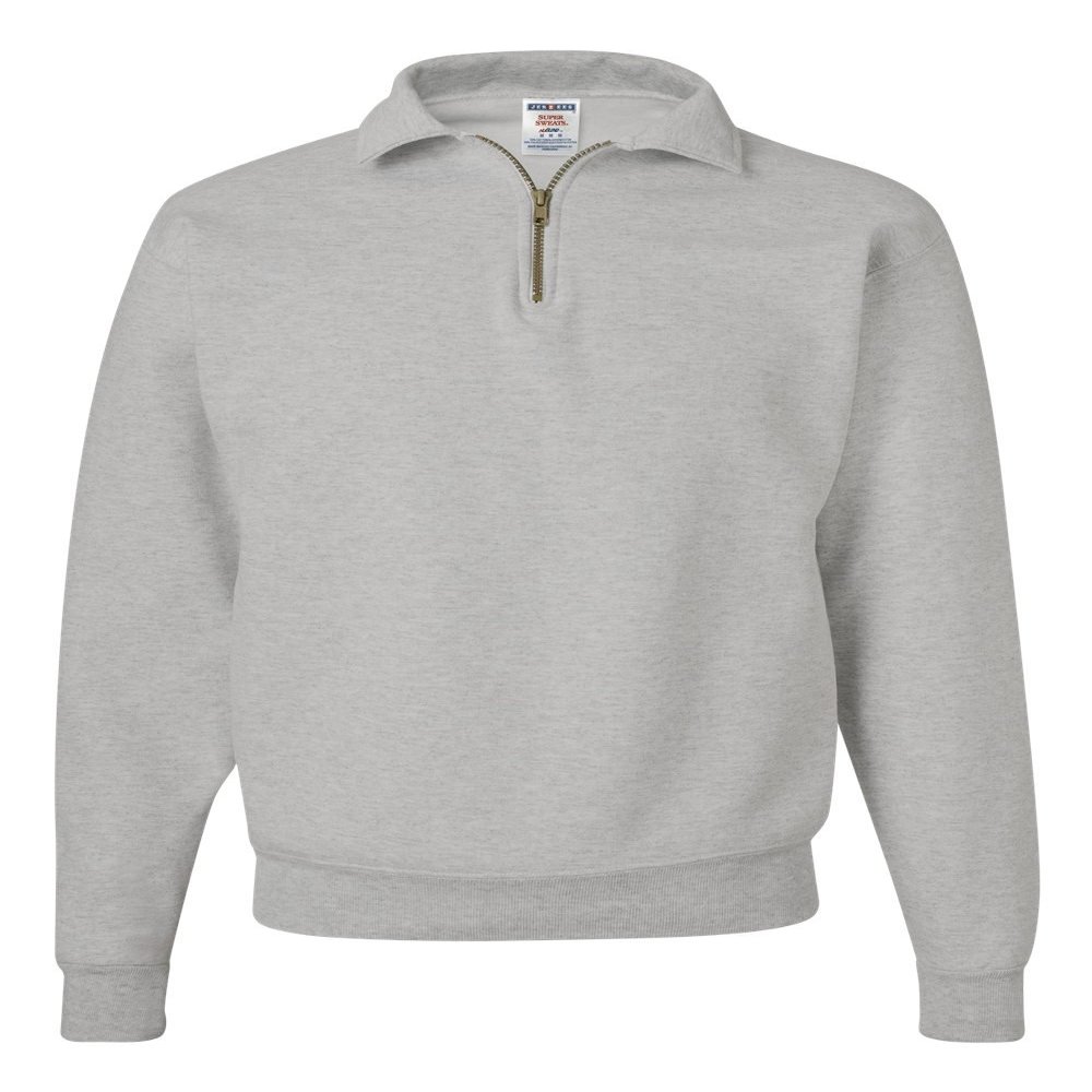 9.5 oz. 50/50 Super Sweats Fleece Quarter-Zip Pullover (4528) Oxford, XL
