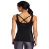 Beyond Yoga Heather Cross Strap Cami, Black/Heather Gray, Large view 2