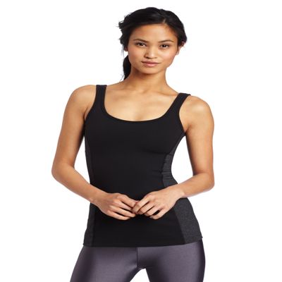 Beyond Yoga Heather Cross Strap Cami, Black/Heather Gray, X-Small