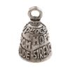Guardian Bell Charity Love Freedom Gratitude Strength Faith Peace Good Luck Bell w/Keyring & Black Velvet Gift Bag | Motorcycle Bell | Lead-Free Pewter | Made in USA view 2