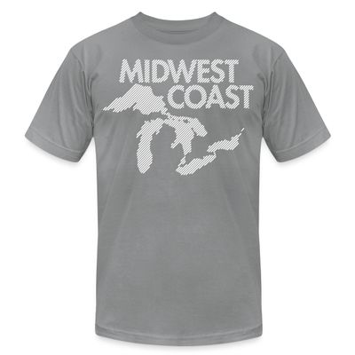 Spreadshirt Midwest Coast - Blue Men's Jersey T-Shirt, 2XL, Slate