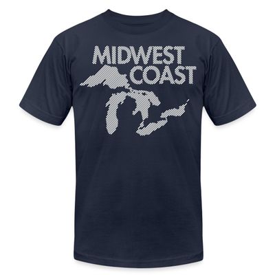 Spreadshirt Midwest Coast - Blue Men's Jersey T-Shirt, XL, Navy