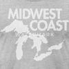 Spreadshirt Midwest Coast - Blue Men's Jersey T-Shirt, S, Heather Gray view 2