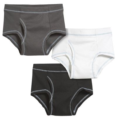 City Threads Made in USA Boys Briefs Underwear in All Cotton - Toddler Underpants - Perfect for Sensitive Skins SPD Sensory Friendly Clothing 3-Pack, Basics, Size 5