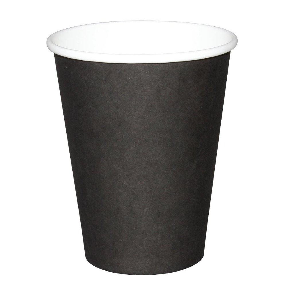 Black Single Wall Hot Cups Capacity: 12oz. Sleeve: 50.