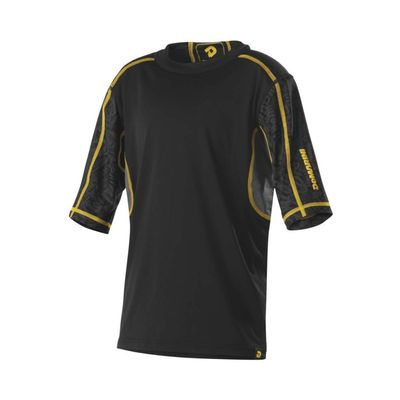 Demarini Youth Comotion Mid Sleeve T-Shirt, Black/Black Print, Large
