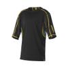Demarini Youth Comotion Mid Sleeve T-Shirt, Black/Black Print, Large view 1