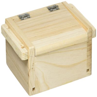 A.NET KOTOBUKIYA W-121 Wooden Feed Box with Magnet, 4.3 x 3.5 x 2.2 inches (108 x 90 x 55 mm), Small