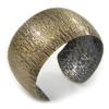 Avalaya Brushed Gun Metal 'Afrikana' Silhouette Cuff Bracelet - up to 18cm Length view 1