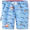 Wes and Willy Little Boys' Sharks Swim Trunk, Sky, 6 view 1