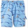 Wes and Willy Little Boys' Sharks Swim Trunk, Sky, 6 view 2