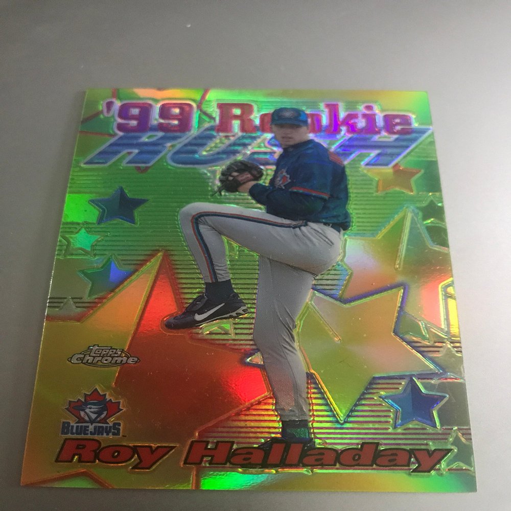 1999 Topps Chrome Roy Halladay Card All Etch Rookie Rush Refractor #AE18! Toronto Blue Jays, Philadelphia Phillies