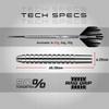 Red Dragon Rebel 23g - 90% Tungsten Steel Darts with Flights, Shafts, view 4