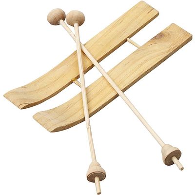 Creativ Ski with Sticks, size 11x3,8 cm, pine, 3 pair