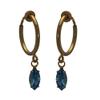 CLEMENTINE CERCEAU Gold Plated Aquamarine Clip On Earrings view 1
