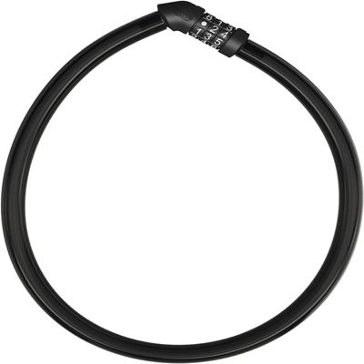 ABUS Cable Lock 4408C - Combination Lock - 65 cm Long Steel Cable with Plastic Coating - ABUS Security Level 2 - Black