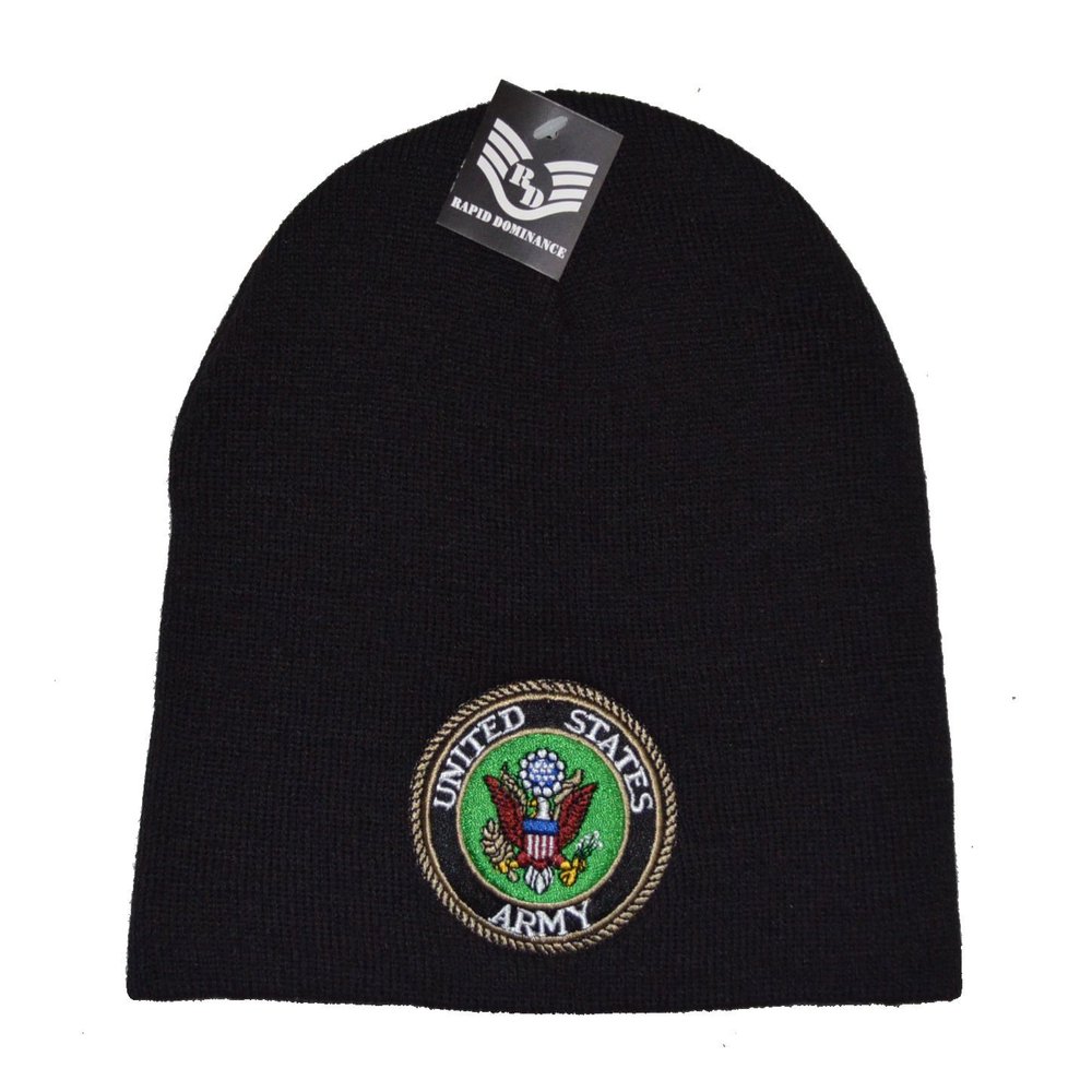 ARMY"Logo" Military Skull Cap - Law Cuffless Beanie Hat