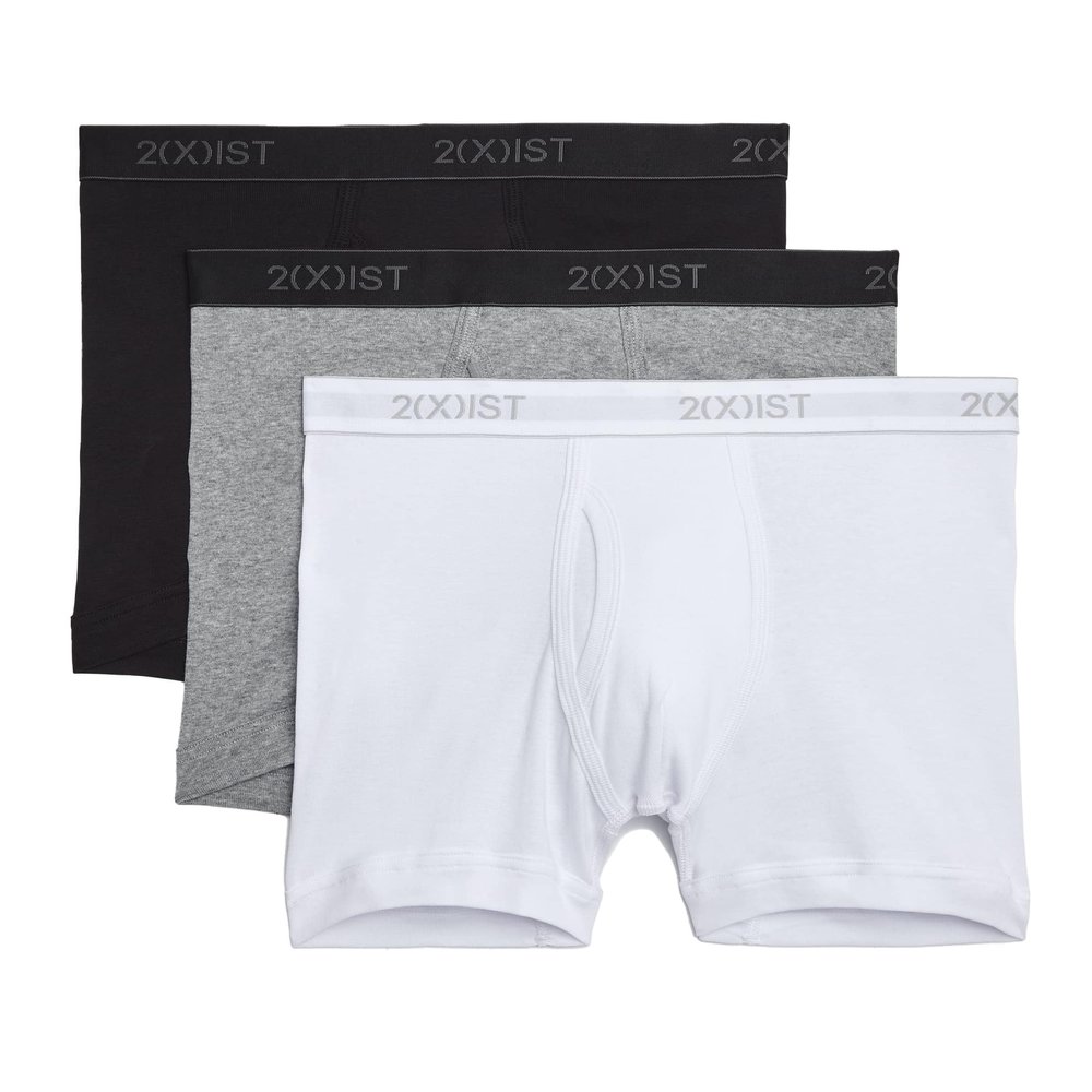 2(X)IST Men's Essential Cotton Boxer Brief 3-Pack