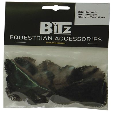 Aerborn Bitz Twin Pack Hairnets Heavyweight Black - Black, Heavyweight