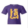 Beach Open L23 Fan Wear 23 LA Basketball DT Youth Kid T-Shirt Tee (Large, Purple w/GdWh) view 1