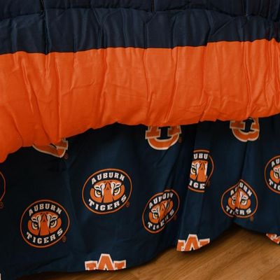 College Covers Everything Comfy Auburn Tigers Dust Ruffle Bed Skirt, Twin
