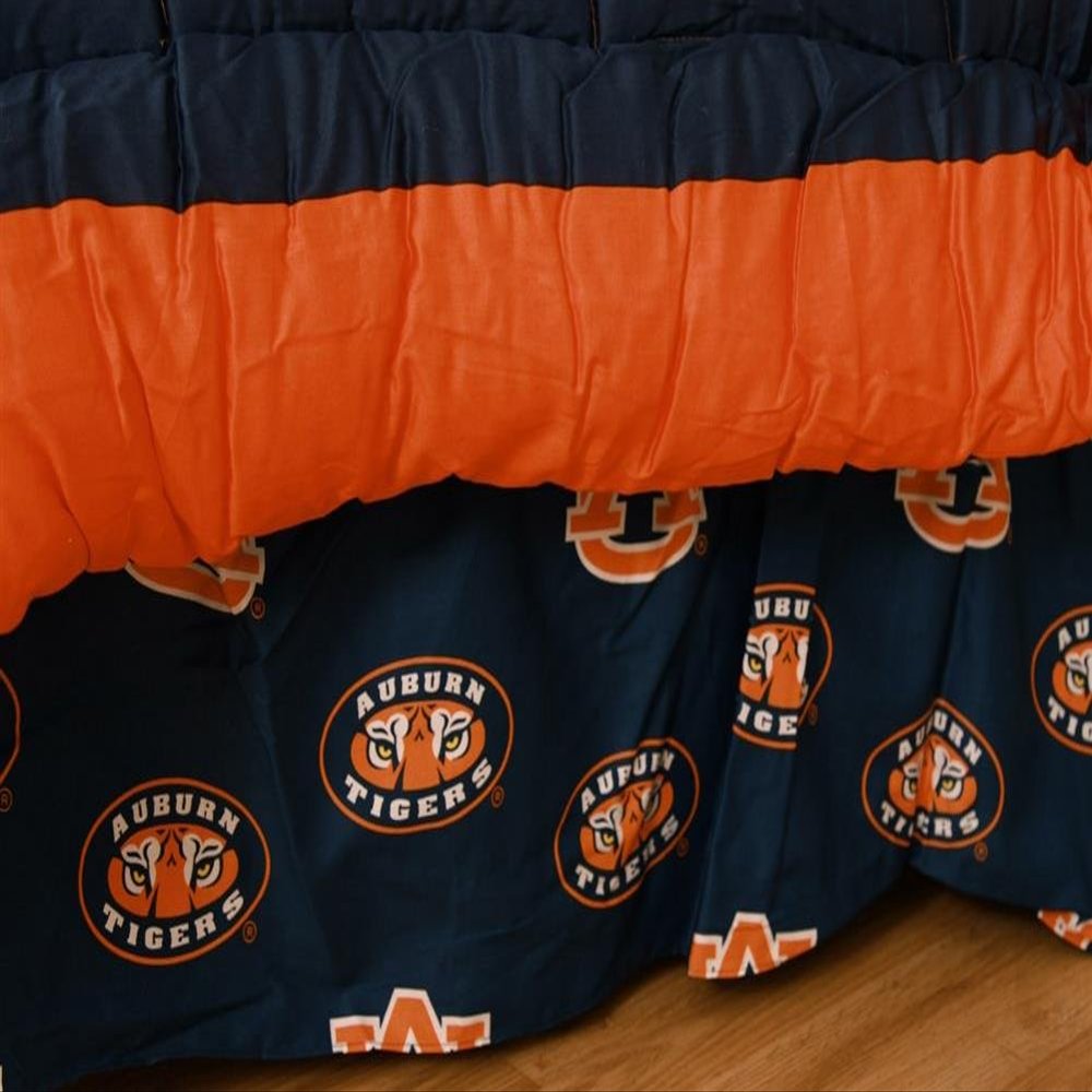 College Covers Everything Comfy Auburn Tigers Dust Ruffle Bed Skirt, Twin