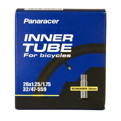 Panaracer 26 x 1.25 / 1.75 Schrader (American)-35mm Bicycle Tube