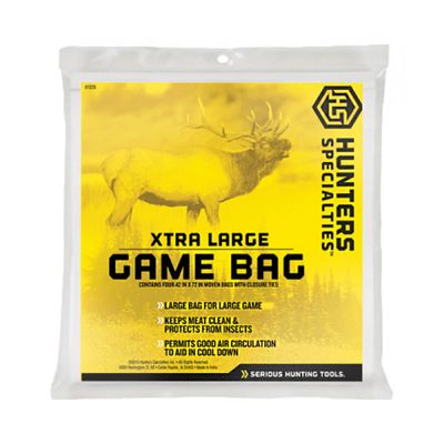 Hunters Specialties Game Bag | XL Deluxe Size Reusable Washable Heavy-Duty Canvas Field Dressing Game Bags, 42" X 72"
